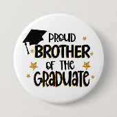 Proud Brother van de Afstuderen Ronde Button 7,6 Cm (Voorkant)