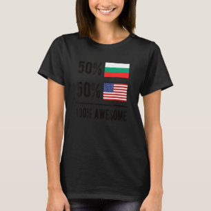 Proud Bulgaarse Amerikaanse vlag Bulgarije Verenig T-shirt