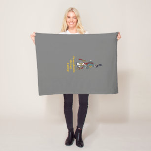 * Proud Cadet PMC Grey Fleece Blanket w/white back Deken