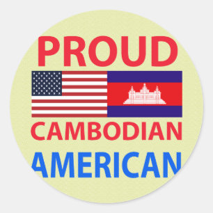Proud Cambodian American Ronde Sticker