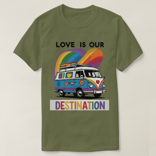 Proud Camper - T-shirt Pride RV Arc-en-ciel (Design devant)