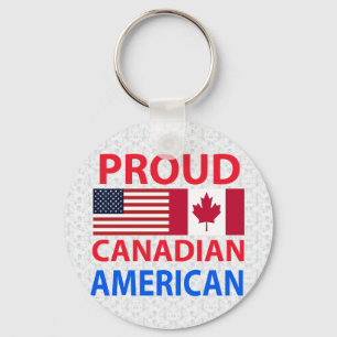 Proud Canadian American Sleutelhanger
