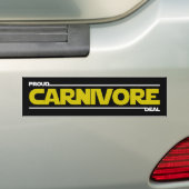 Proud Carnivore Deal. Bumpersticker (Op auto)