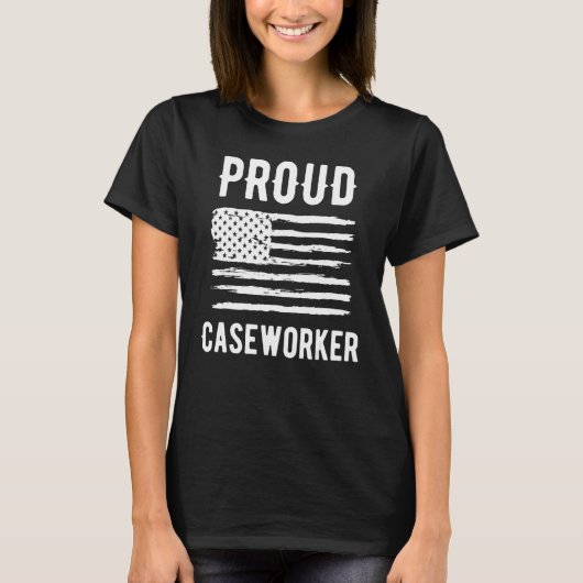 Proud Case Manager Profession American Flag T-shirt (Voorkant)