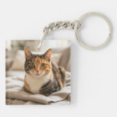 Proud Cat Dad Father's Day Double-Sided  Sleutelhanger (Achterkant)