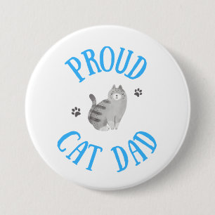 Proud Cat Dad Ronde Button 7,6 Cm