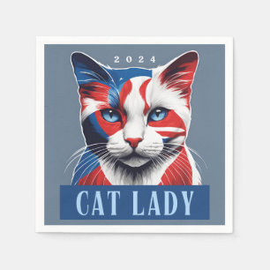 Proud Cat Lady Democraat 2024 Amerikaanse verkiezi Servet