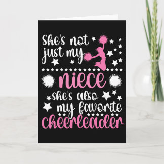 Proud Cheer Auntie For Mother's Day Women's Black  Kaart