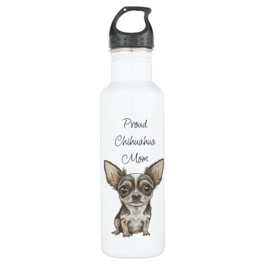 Proud Chihuahua Mama Waterfles (Voorkant)
