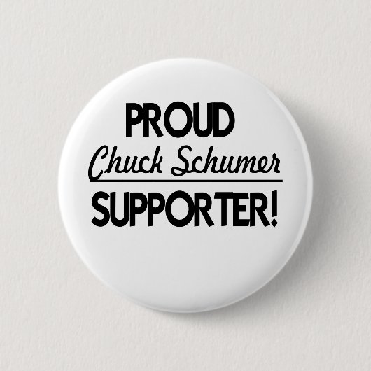 Proud Chuck Schumer Supporter. Ronde Button 5,7 Cm (Voorkant)