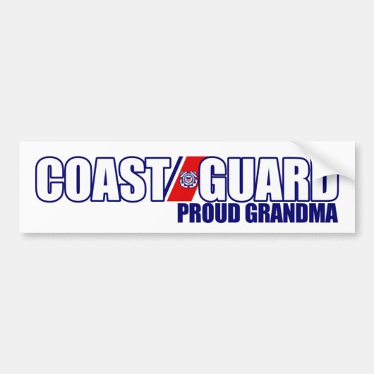 Proud Coast Guard Grandma Bumpersticker (Voorkant)