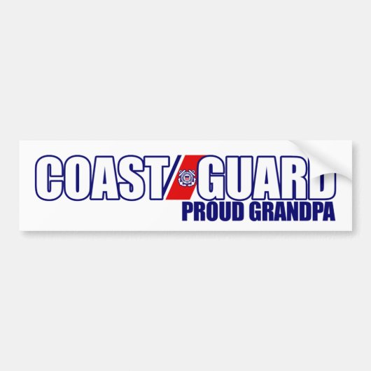 Proud Coast Guard Grandpa Bumpersticker (Voorkant)