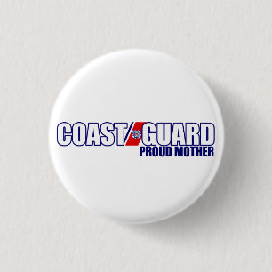 Proud Coast Guard-moeder Ronde Button 3,2 Cm