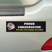 Proud Conservative Bumpersticker - Zwart (Op auto)