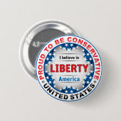Proud Conservative Ronde Button 5,7 Cm (Voorkant /achterkant)
