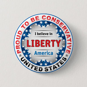 Proud Conservative Ronde Button 5,7 Cm