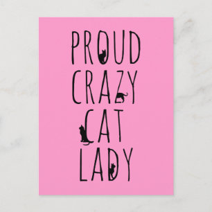 Proud Crazy Cat Lady Briefkaart