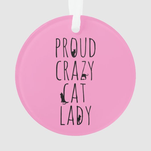 Proud Crazy Cat Lady Ornament (achterkant)