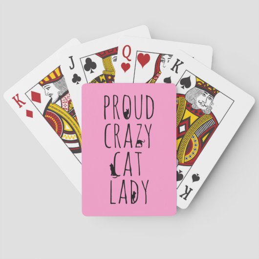 Proud Crazy Cat Lady Speelkaarten (Achterkant)