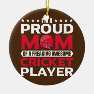 Proud Cricket Ma Cricket Sports Team Player Keramisch Ornament