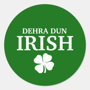 Proud Custom Dehra Dun Irish City T-shirt Ronde Sticker