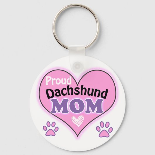 Proud Dachshund Mam Sleutelhanger (Voorkant)