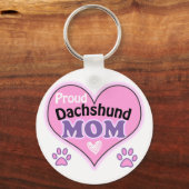 Proud Dachshund Mam Sleutelhanger (Voorkant)