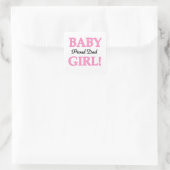 Proud Dad Baby Girl Gifts Vierkante Sticker (Tas)