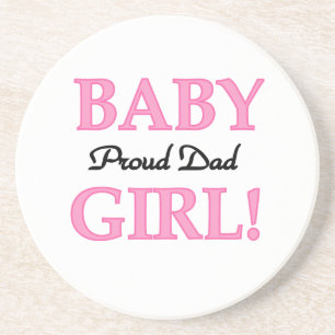 Proud Dad Baby Girl Gifts Zandsteen Onderzetter