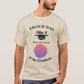Proud Dad Graduation Cap Personalized Photo T-shirt (Voorkant)