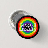 Proud Dad LGBT Rainbow Ronde Button 3,2 Cm (Voorkant /achterkant)