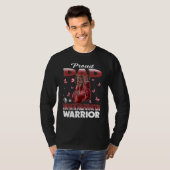 Proud Dad Of A Lymphatic Malformation Warrior Awar T-shirt (Voorkant volledig)