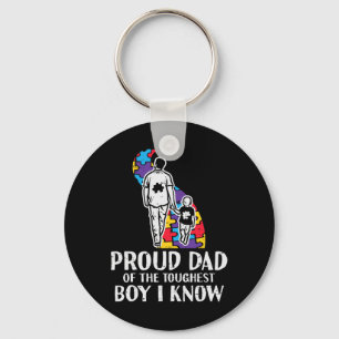 Proud Dad Tougest Boy Autism Awareness Aspap Sleutelhanger