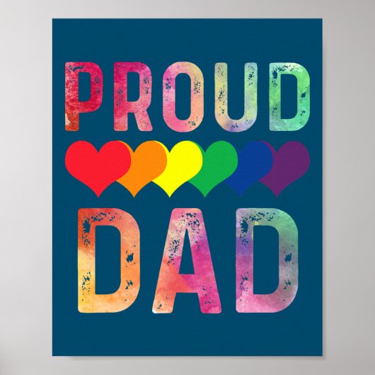 Proud Dad Trans LGBT Rights Lgbt Pride Poster (Voorkant)