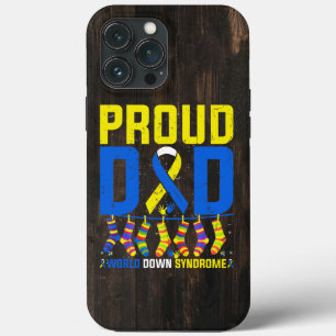 Proud Dad World Down Syndrome Awareness Day Ribbon iPhone 13 Pro Max Hoesje
