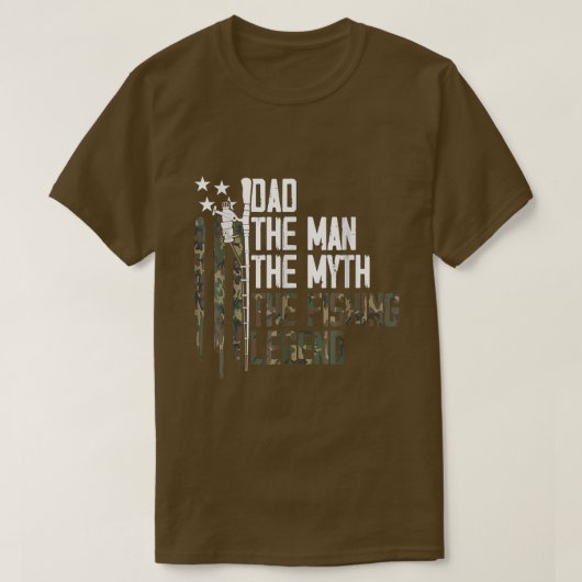 Proud Dada Dad The Fishing Legend Camouflage Ameri T-shirt (Design voorkant)