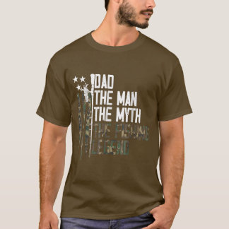 Proud Dada Dad The Fishing Legend Camouflage Ameri T-shirt
