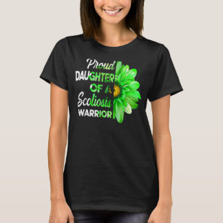 Proud Daughter of a coliosis Warrior Green Ribbon T-shirt