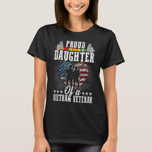 Proud Daughter of a Vietnam Veteran Veterans Day T-shirt (Voorkant)