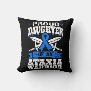 Proud Daughter of an Ataxia Warrior Blue Awareness Kussen