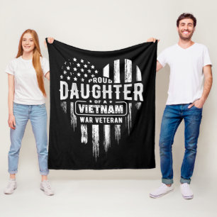 Proud Daughter Vietnam Vet Dad Fleece Deken