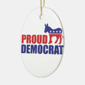 Proud Democraat Donkey Keramisch Ornament (Links)