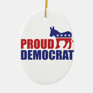 Proud Democraat Donkey Keramisch Ornament