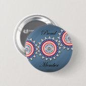 Proud Democraat Machine Member Ronde Button 5,7 Cm (Voorkant /achterkant)