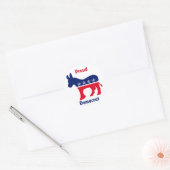 Proud Democraat Ronde Sticker (Envelop)