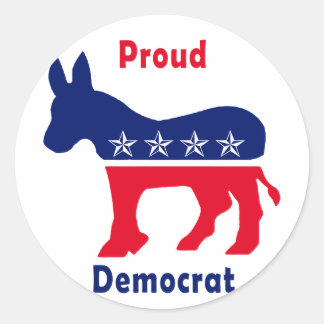 Proud Democraat Ronde Sticker
