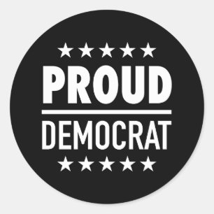 Proud Democraat Ronde Sticker