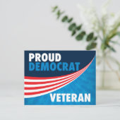 Proud Democraat Veteran Briefkaart (Staand voorkant)
