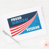 Proud Democraat Veteran Rechthoekige Sticker (Envelop)