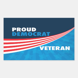 Proud Democraat Veteran Rechthoekige Sticker